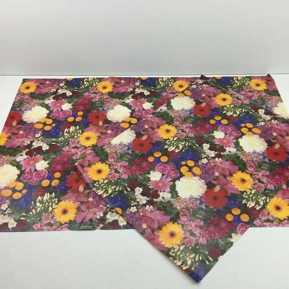 All Occasions Floral Double Wedding Ring Quilt Party Printed Gift Wrapping Paper